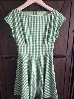 kate spade green gingham dress | Dresses | Kate Spade Black White With Floral Dots vt::All::Occasion::Wedding Guest
